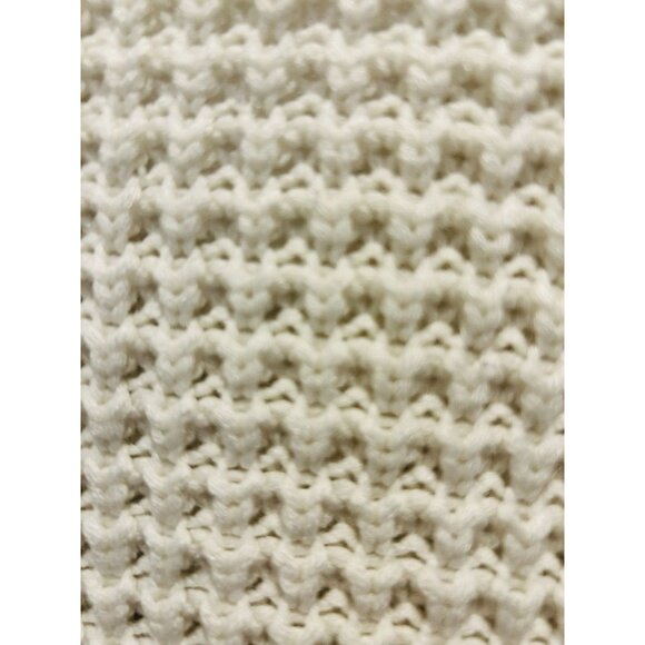 POL Chunky Cable-Knit Grandpa Cardigan – Cream/Ivory – Size L Cozy Vintage Vibe - Picture 9 of 15